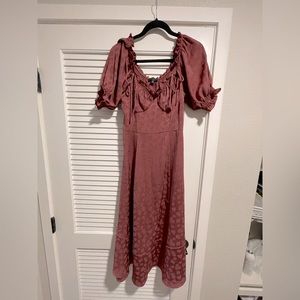 Anthropologie midi dress with bodice detail